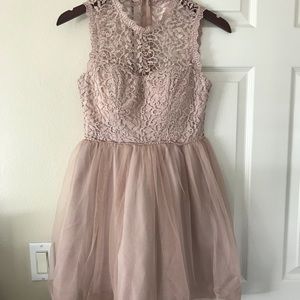 Sequin hearts dress in pink